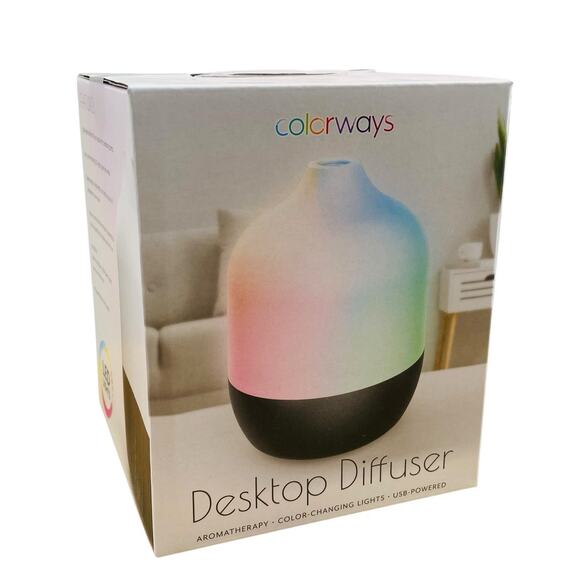 Colorways Color Changing Desktop Diffuser USB-Powered LED Office Aromatherapy - Picture 4 of 5